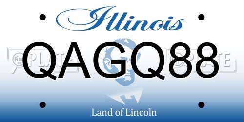 QAGQ88 Illinois License Plate