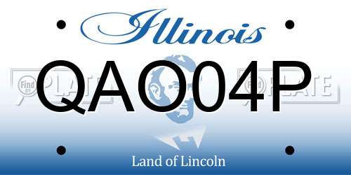 QAO04P Illinois License Plate