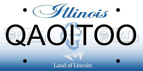 QAOITOO Illinois License Plate