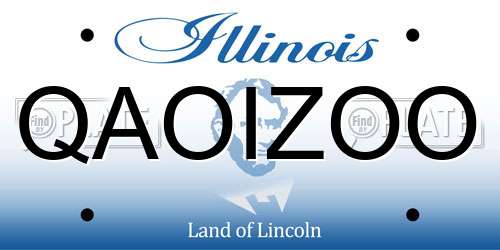 QAOIZOO Illinois License Plate