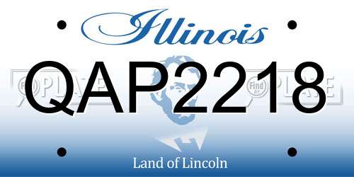 QAP2218 Illinois License Plate