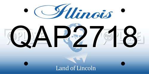 QAP2718 Illinois License Plate