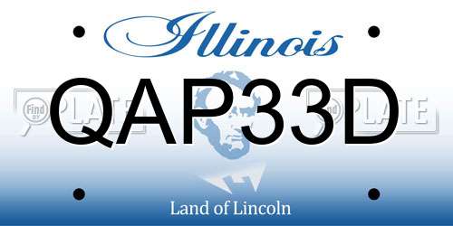 QAP33D Illinois License Plate