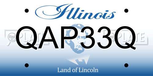 QAP33Q Illinois License Plate