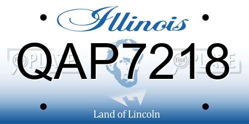 QAP7218 Illinois License Plate