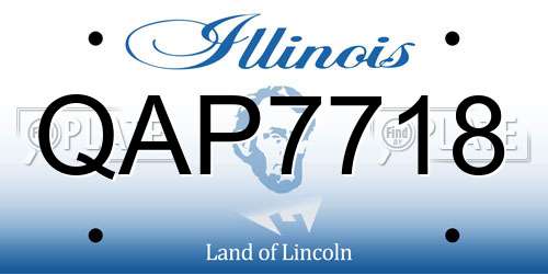 QAP7718 Illinois License Plate