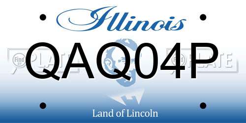 QAQ04P Illinois License Plate