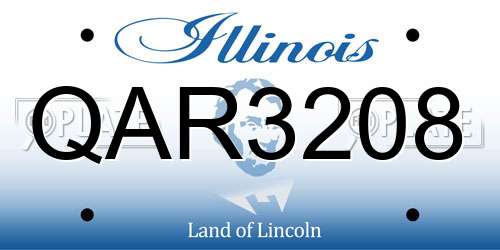 QAR3208 Illinois License Plate