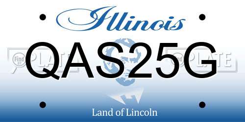 QAS25G Illinois License Plate