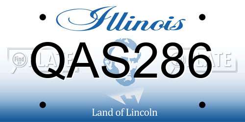 QAS286 Illinois License Plate