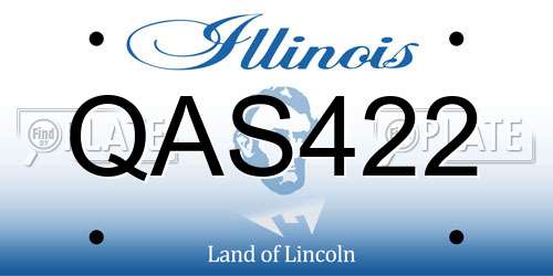 QAS422 Illinois License Plate