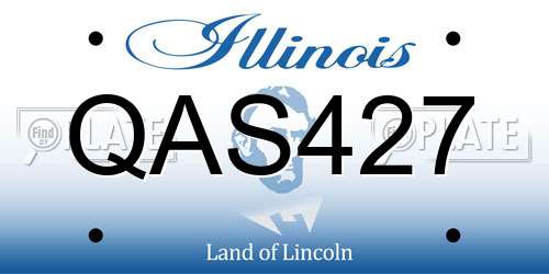 QAS427 Illinois License Plate
