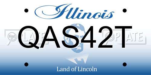 QAS42T Illinois License Plate