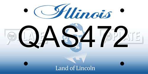 QAS472 Illinois License Plate