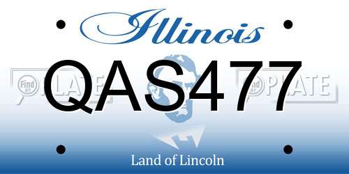 QAS477 Illinois License Plate