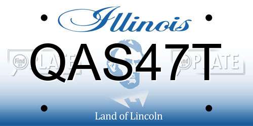 QAS47T Illinois License Plate