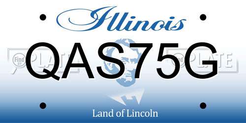 QAS75G Illinois License Plate
