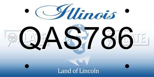 QAS786 Illinois License Plate