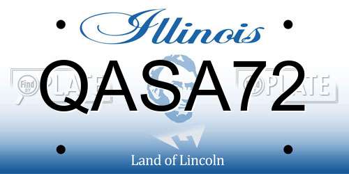 QASA72 Illinois License Plate