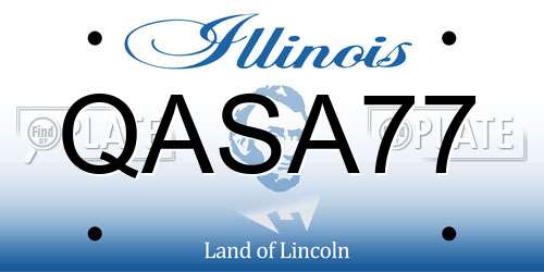 QASA77 Illinois License Plate