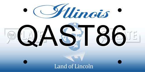 QAST86 Illinois License Plate