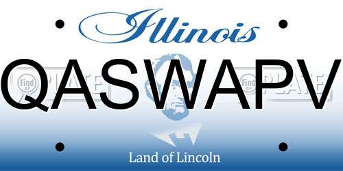 QASWAPV Illinois License Plate