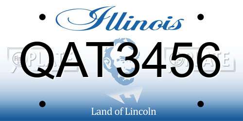 QAT3456 Illinois License Plate