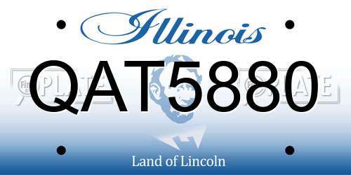 QAT5880 Illinois License Plate