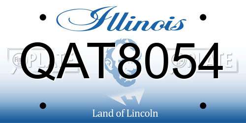 QAT8054 Illinois License Plate