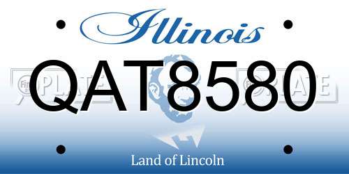 QAT8580 Illinois License Plate