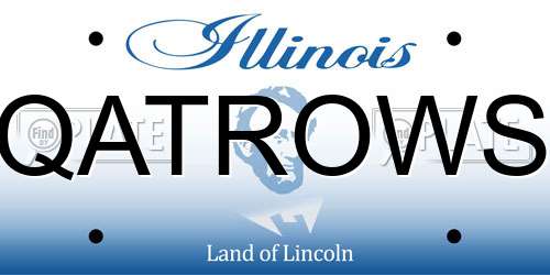 QATROWS Illinois License Plate