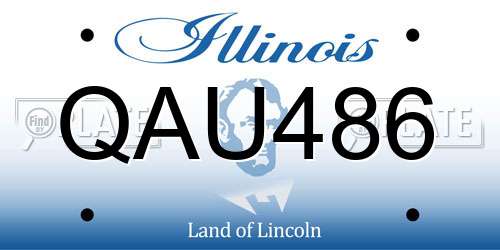 QAU486 Illinois License Plate
