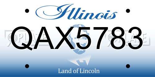 QAX5783 Illinois License Plate
