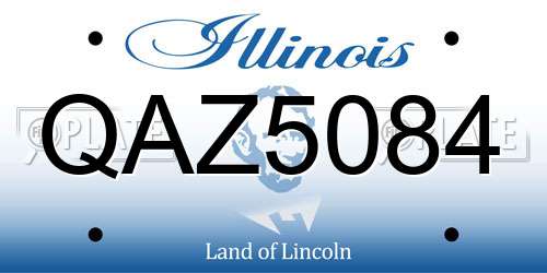QAZ5084 Illinois License Plate
