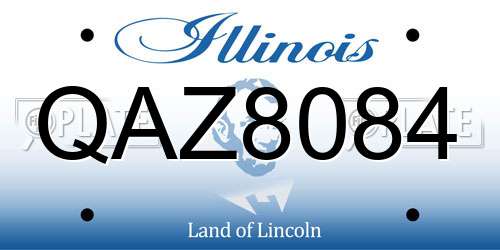 QAZ8084 Illinois License Plate