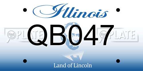 QB047 Illinois License Plate