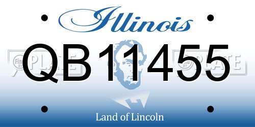 QB11455 Illinois License Plate