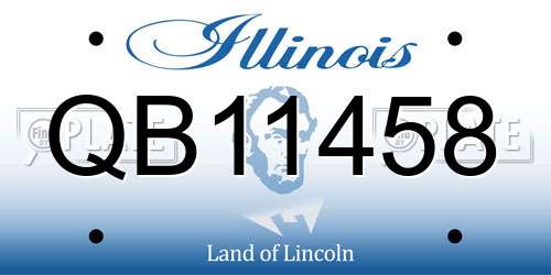 QB11458 Illinois License Plate