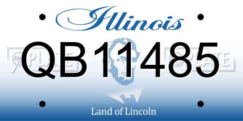 QB11485 Illinois License Plate
