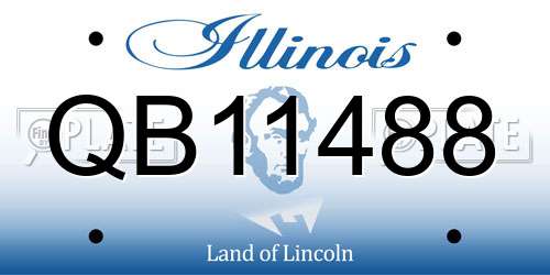 QB11488 Illinois License Plate