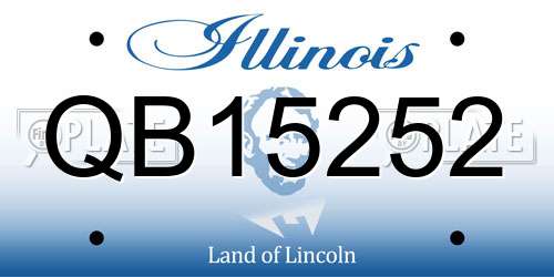 QB15252 Illinois License Plate