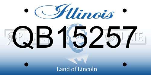 QB15257 Illinois License Plate
