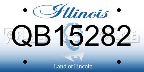 QB15282 Illinois License Plate