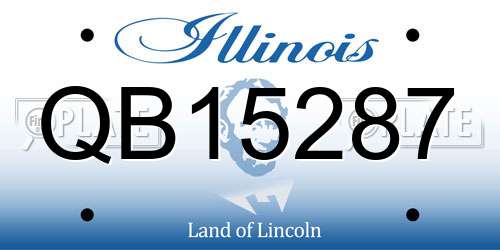 QB15287 Illinois License Plate