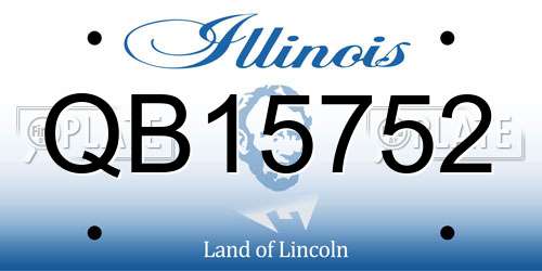 QB15752 Illinois License Plate