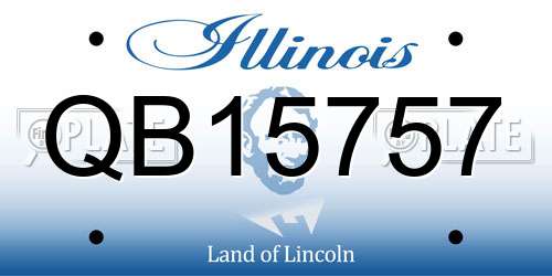 QB15757 Illinois License Plate