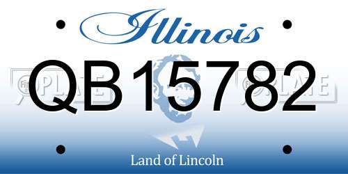 QB15782 Illinois License Plate