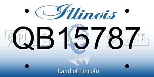 QB15787 Illinois License Plate