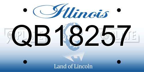 QB18257 Illinois License Plate