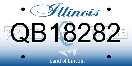 QB18282 Illinois License Plate